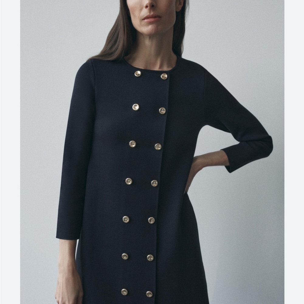 Zara Wrap Mini Dress with Gold Accents